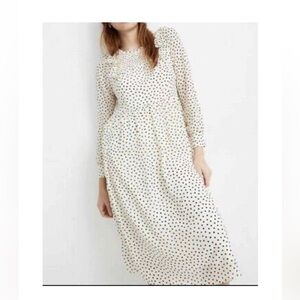 Madewell polka dot midi dress